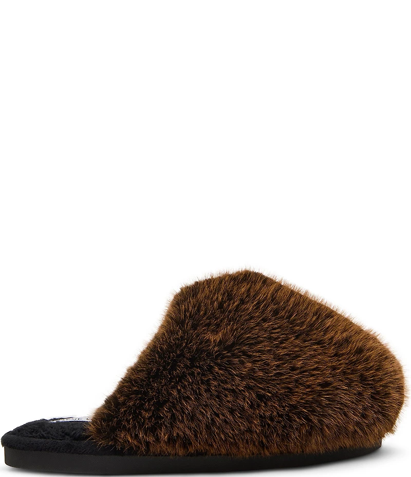 Steve Madden Poof Faux Fur Slippers
