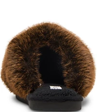 Steve Madden Poof Faux Fur Slippers