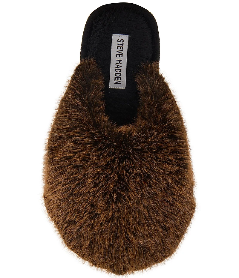 Steve Madden Poof Faux Fur Slippers
