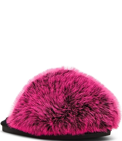 Steve Madden Poof Faux Fur Slippers