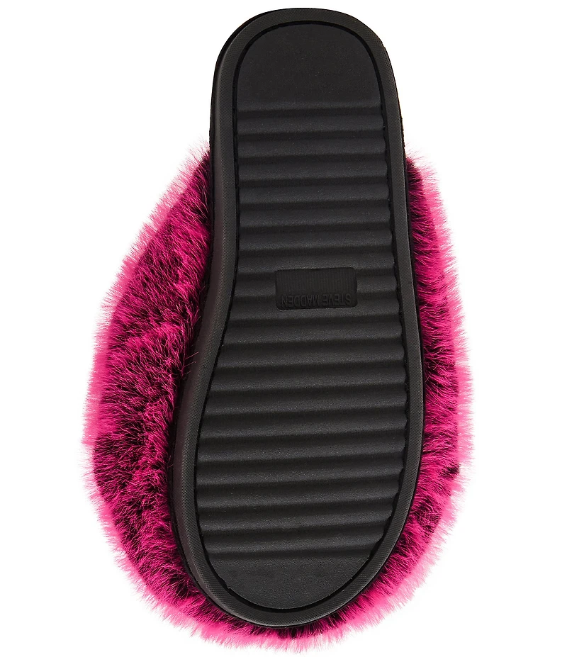 Steve Madden Poof Faux Fur Slippers