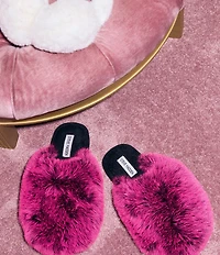 Steve Madden Poof Faux Fur Slippers