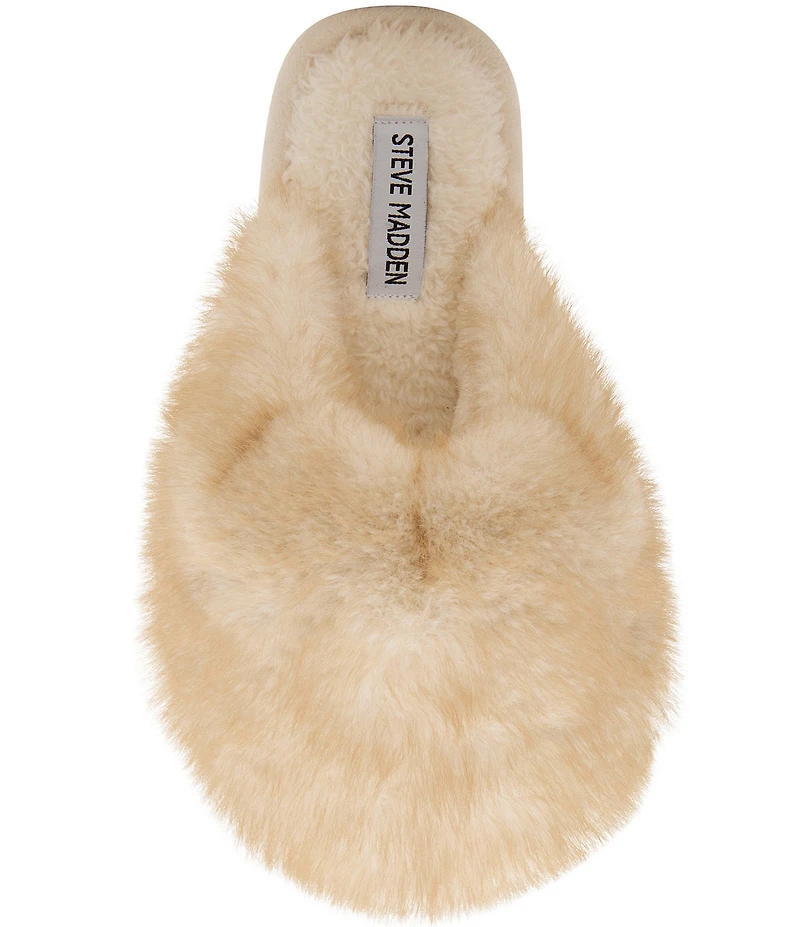 Steve Madden Poof Faux Fur Slippers
