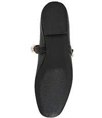 Steve Madden Poppin Leather Ornamented Mary Jane Ballet Flats