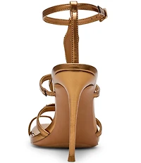 Steve Madden Python Snake Hardware Strappy Ankle Wrap Dress Sandals