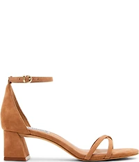 Steve Madden Rae Nubuck Ankle Strap Block Heel Dress Sandals