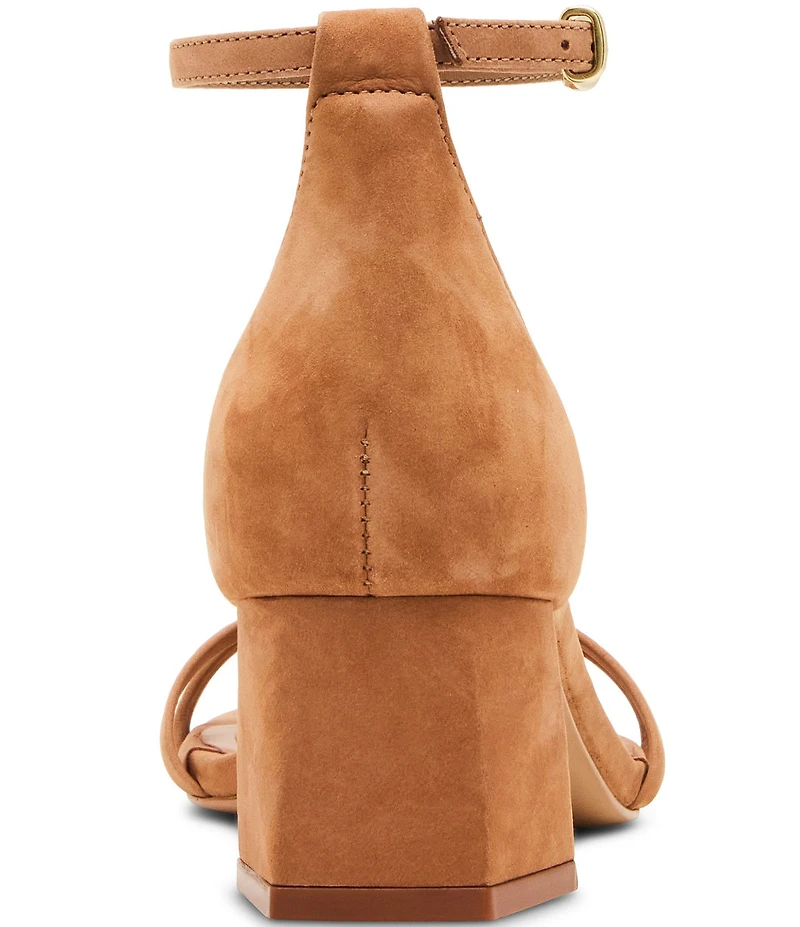 Steve Madden Rae Nubuck Ankle Strap Block Heel Dress Sandals