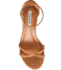 Steve Madden Rae Nubuck Ankle Strap Block Heel Dress Sandals