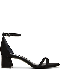 Steve Madden Rae Nubuck Ankle Strap Block Heel Dress Sandals