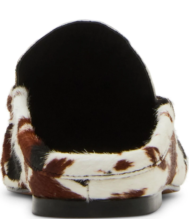 Steve Madden Rafe Cow Print Haircalf Penny Keeper Mules