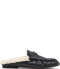 Steve Madden Rafe Faux Fur and Leather Penny Keeper Mules