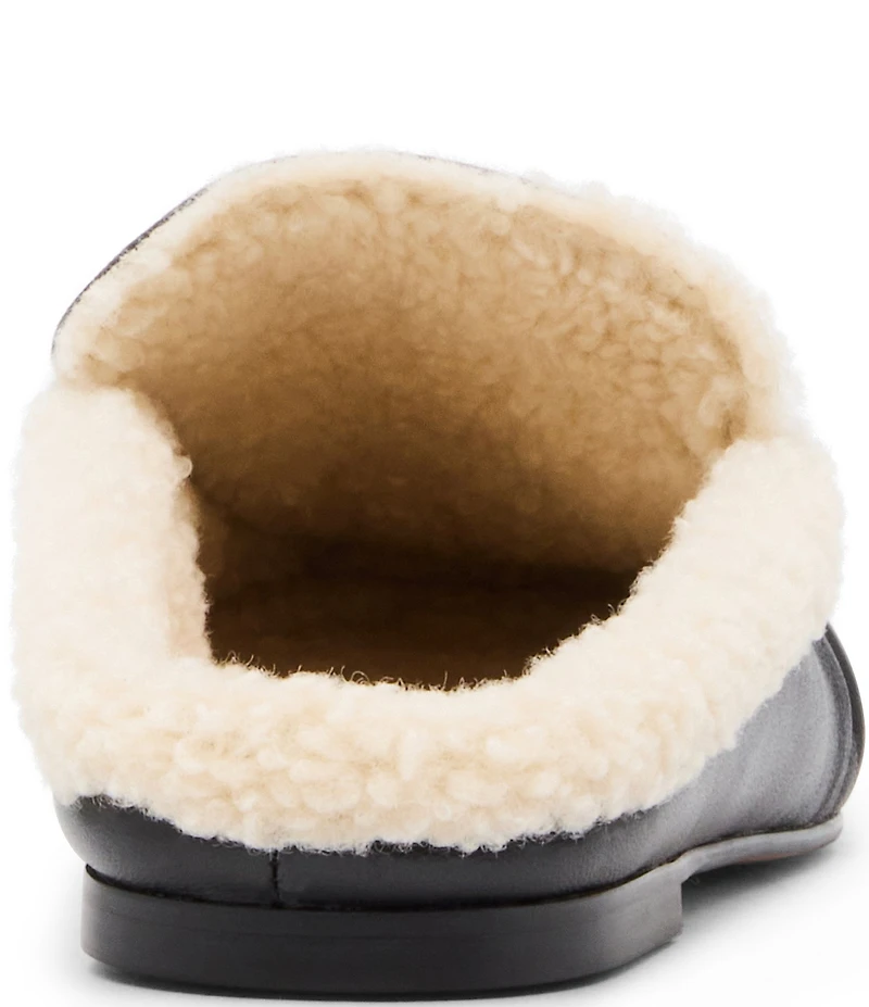 Steve Madden Rafe Faux Fur and Leather Penny Keeper Mules