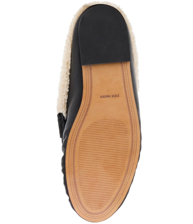 Steve Madden Rafe Faux Fur and Leather Penny Keeper Mules