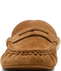 Steve Madden Rafe Faux Fur and Suede Penny Keeper Mules