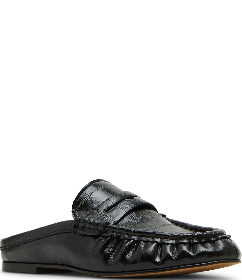 Steve Madden Rafe Eel Printed Penny Loafer Mules