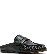 Steve Madden Rafe Eel Printed Penny Loafer Mules