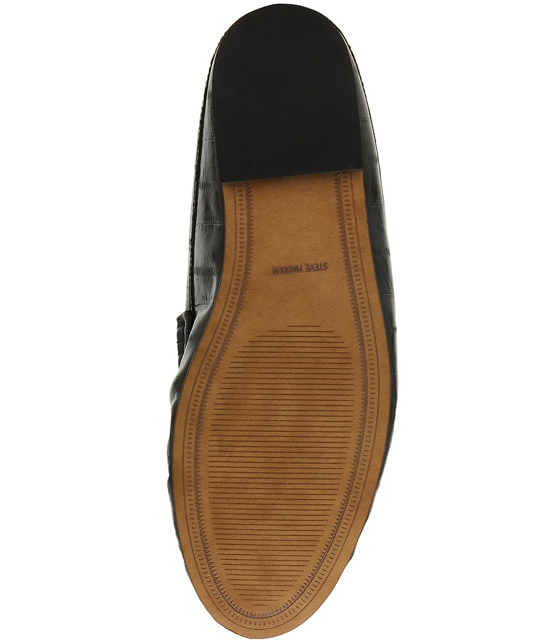 Steve Madden Rafe Eel Printed Penny Loafer Mules