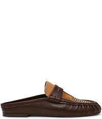 Steve Madden Rafe Plaid Patchwork Penny Loafer Mules