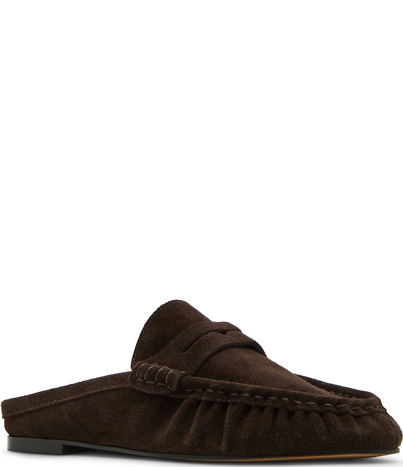 Steve Madden Rafe Suede Penny Loafer Mules