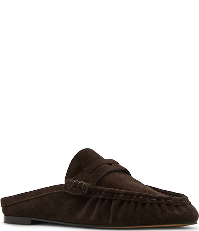 Steve Madden Rafe Suede Penny Loafer Mules