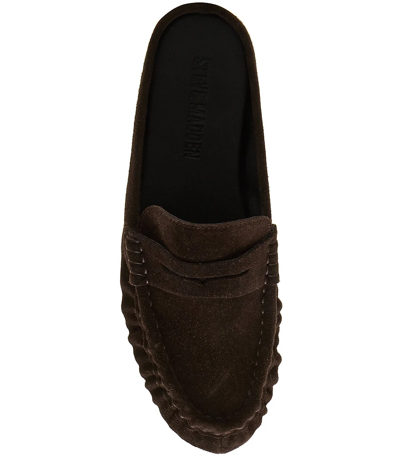 Steve Madden Rafe Suede Penny Loafer Mules