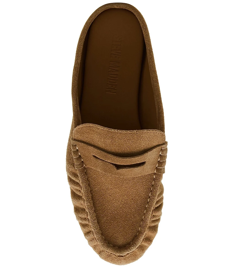 Steve Madden Rafe Suede Penny Loafer Mules