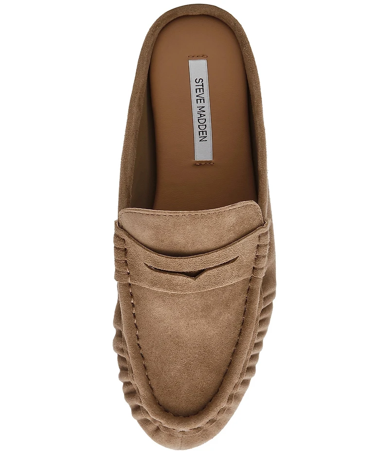 Steve Madden Rafe Suede Penny Loafer Mules