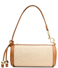 Steve Madden Raffia Tassel Barrel Shoulder Bag