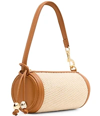Steve Madden Raffia Tassel Barrel Shoulder Bag