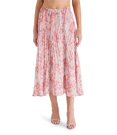 Steve Madden Raina Floral Print Midi Skirt