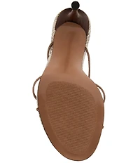 Steve Madden Ramos Snake Print Strappy Ornament Thong Slingback Dress Sandals