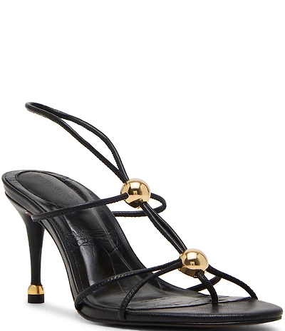 Steve Madden Ramos Strappy Ornament Thong Slingback Dress Sandals
