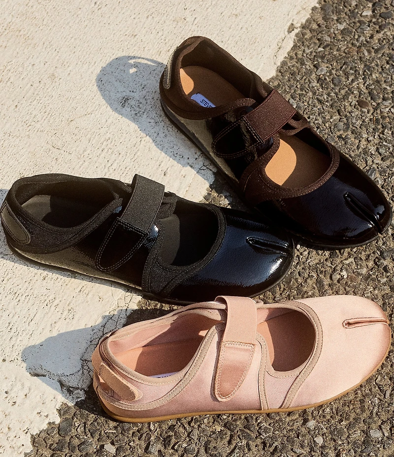 Steve Madden Rapid Satin Split Toe Sneakerinas