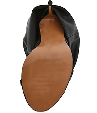 Steve Madden Ravine Leather Cuffed Stiletto Knee High Open Toe Boots