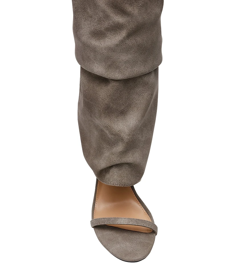 Steve Madden Ravine Cuffed Knee High Open Toe Boots