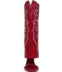 Steve Madden Ravine Western Stiletto Knee High Open Toe Boots
