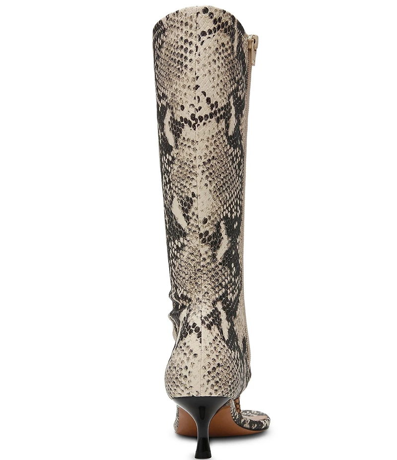 Steve Madden Relentless Snake Print Open Toe Thong Dress Sandals