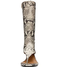 Steve Madden Relentless Snake Print Open Toe Thong Dress Sandals
