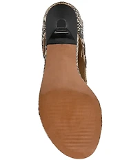 Steve Madden Relentless Snake Print Open Toe Thong Dress Sandals