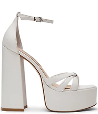 Steve Madden Retro Leather Block Heel Platform Dress Sandals