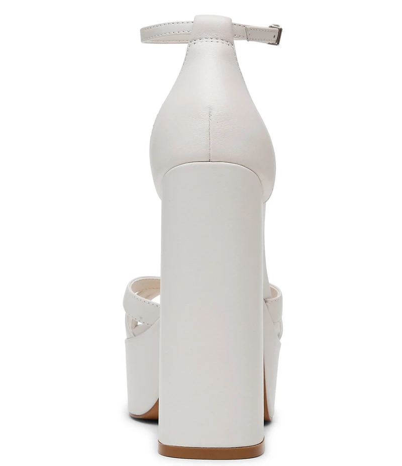 Steve Madden Retro Leather Block Heel Platform Dress Sandals