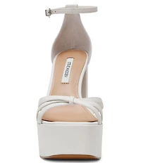 Steve Madden Retro Leather Block Heel Platform Dress Sandals