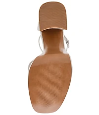 Steve Madden Retro Leather Block Heel Platform Dress Sandals