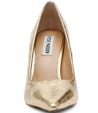 Steve Madden Reya Metallic Crackle Leather Pointed Toe Stiletto Pumps