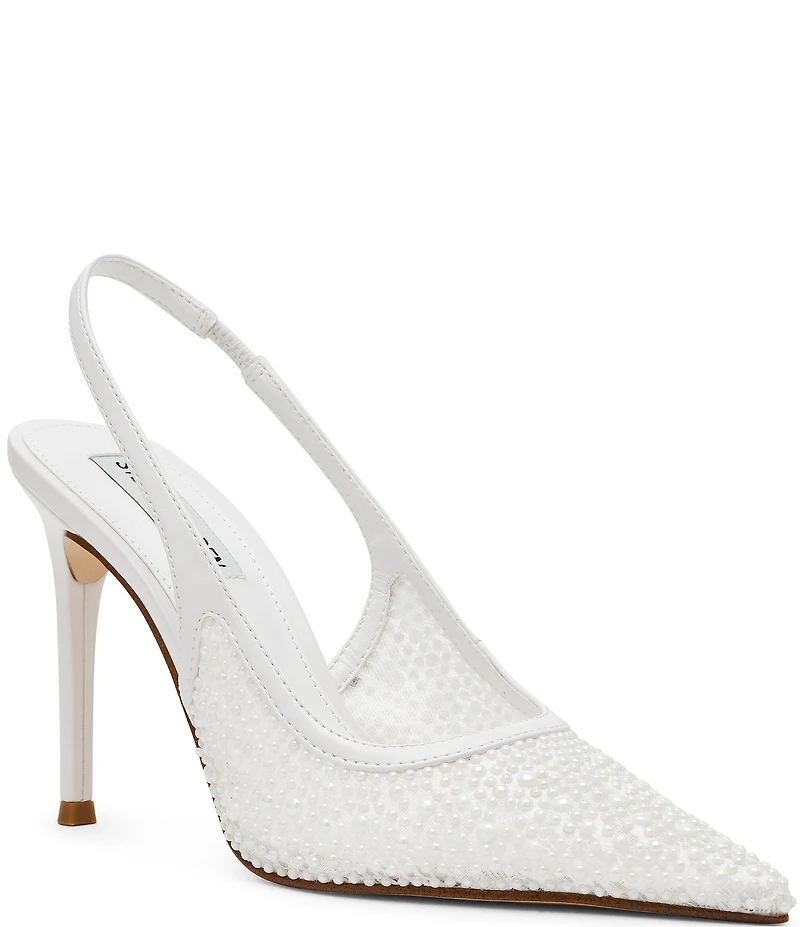 Steve Madden Reyes Pearl Embellished Slingback Pumps