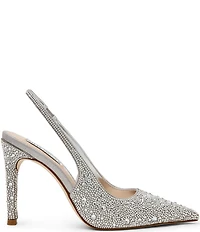 Steve Madden Reyes Rhinestone Leather Slingback Stiletto Pumps