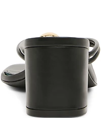 Steve Madden Rhylan Nappa Leather Block Heel Thong Sandals