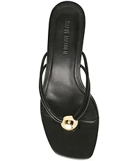 Steve Madden Rhylan Nappa Leather Block Heel Thong Sandals