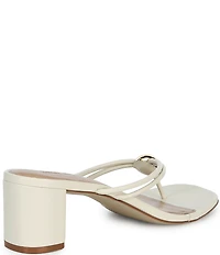 Steve Madden Rhylan Nappa Leather Block Heel Thong Sandals