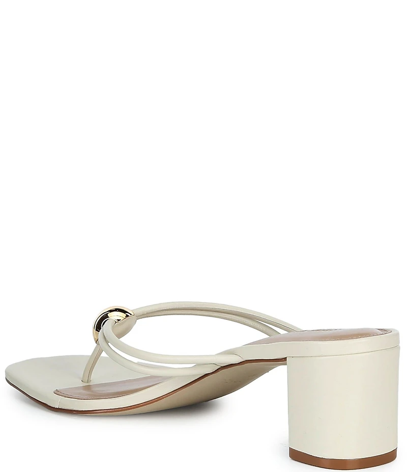 Steve Madden Rhylan Nappa Leather Block Heel Thong Sandals